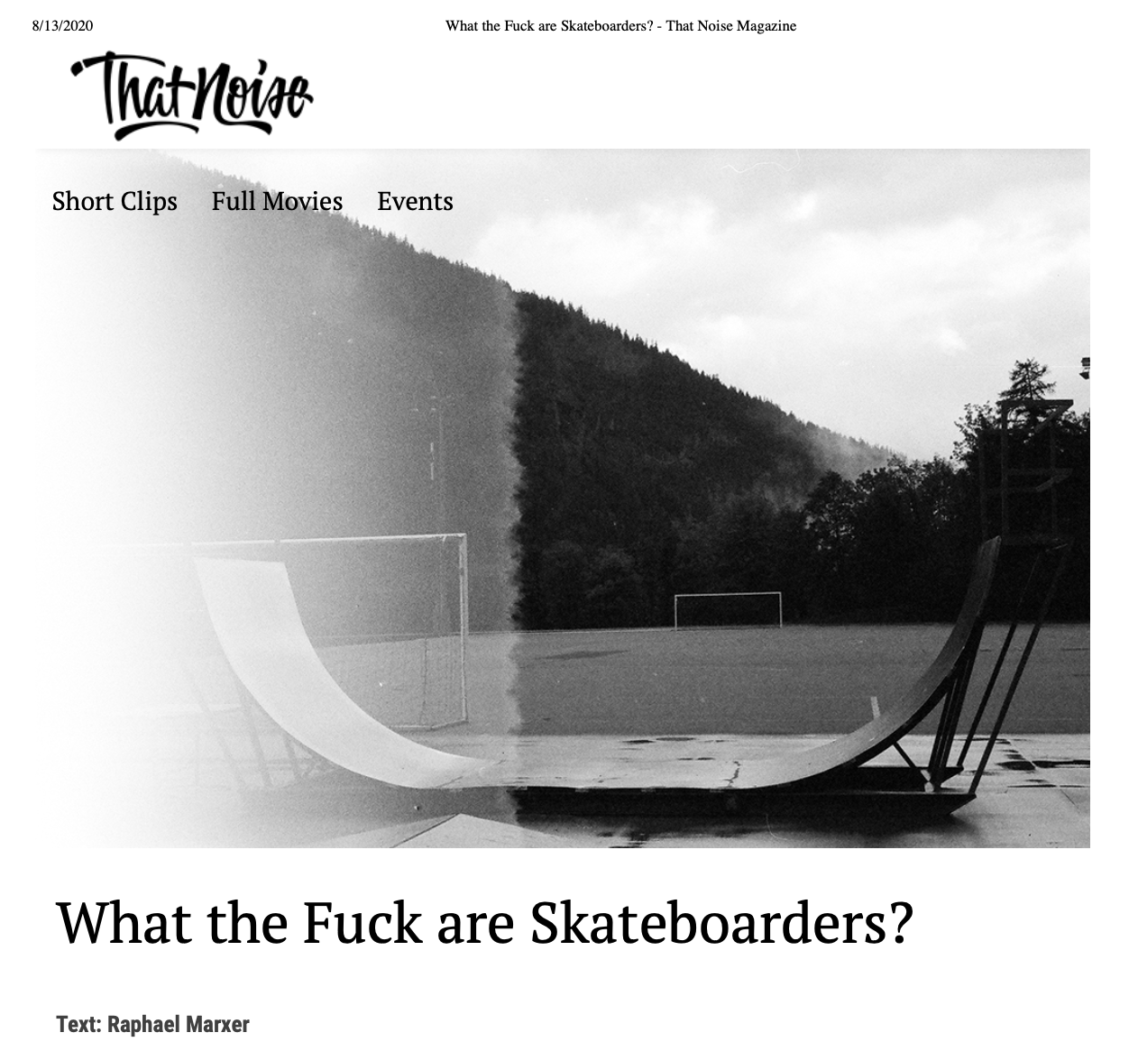 That Noise article feature.